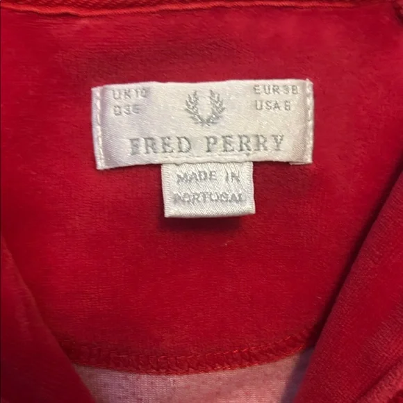 Fred Perry Red Zip-Up Jacket - Picture 2 of 2